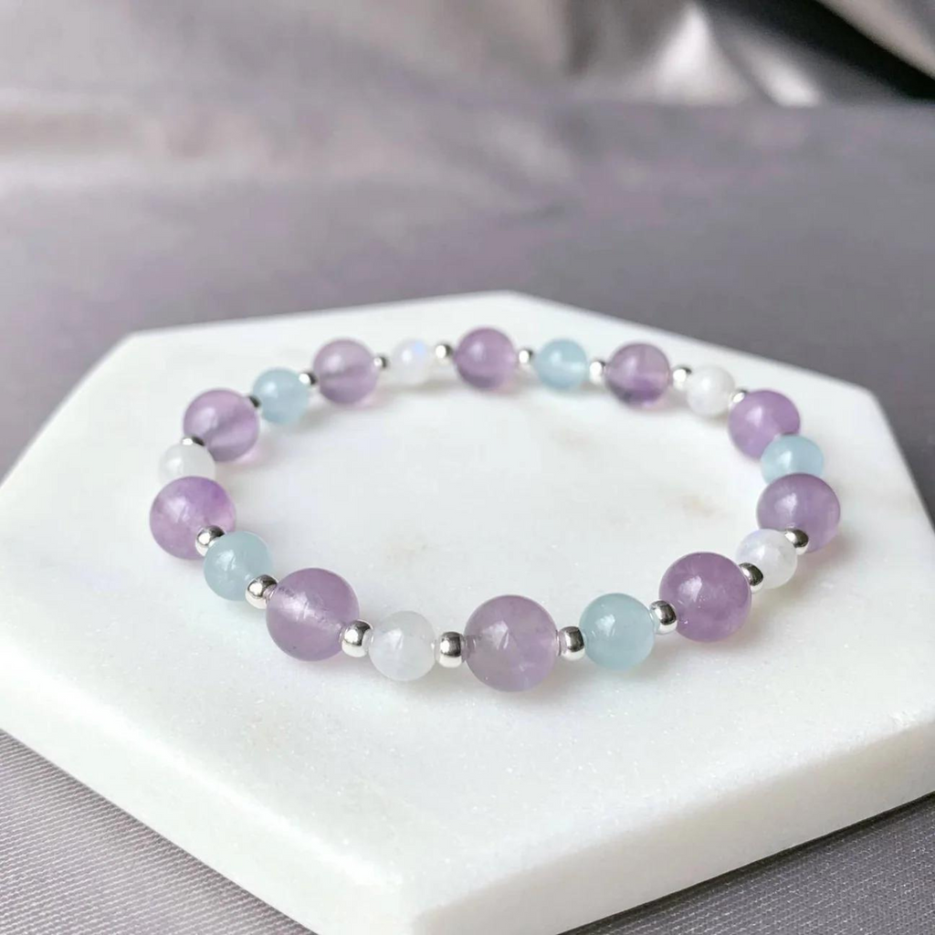 Gemstone Bracelets with Gold / Silver